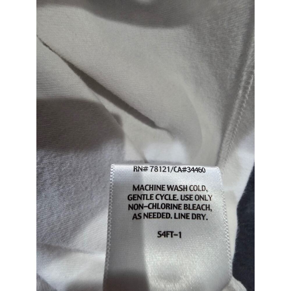 Eileen Fisher White Organic Cotton Interlock Jersey Rounded Top L A009976 - Picture 7 of 8